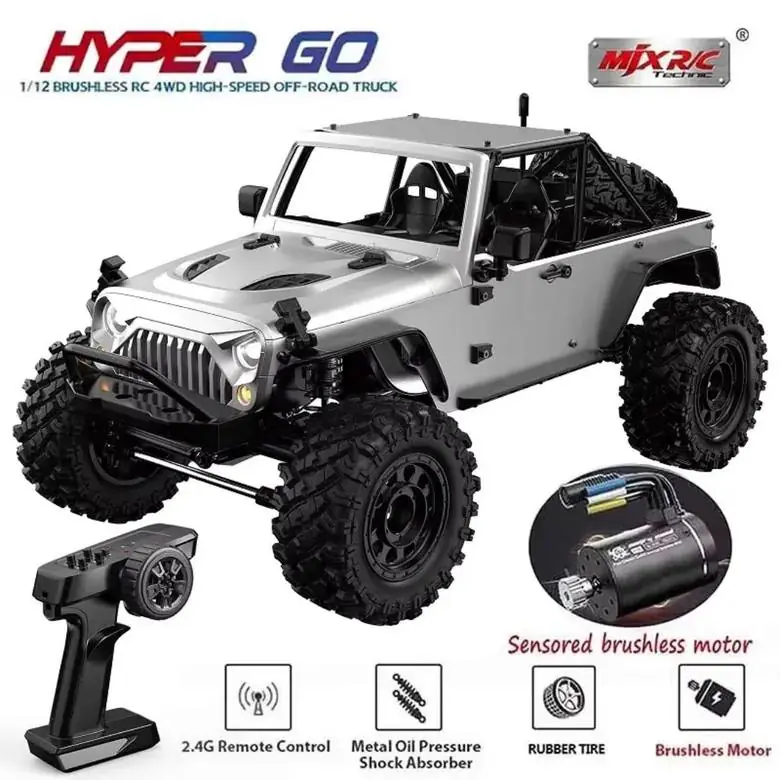 MJX Hyper Go H12Y 1:12 4WD FOC Brushless RC Crawler (RTR) — Brushless