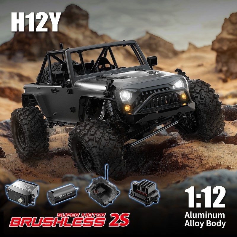 MJX Hyper Go H12Y 1:12 Brushless RC Truck — Aluminium Body — 60-Day Preorder (RTR)