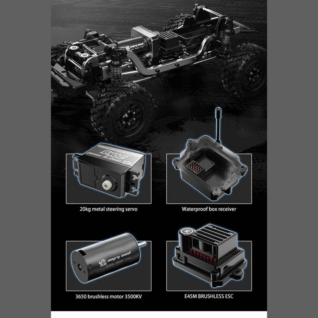 MJX Hyper Go H12Y 1:12 4WD FOC Brushless RC Crawler (RTR) — 4WD FOC Brushless