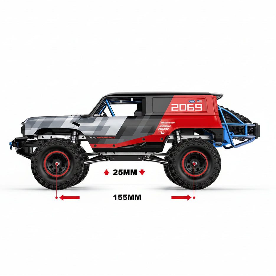 MJX Hyper Go H18P 1:18 Ford Bronco R Brushless RC Rock Crawler — 1606 brushless 4200KV