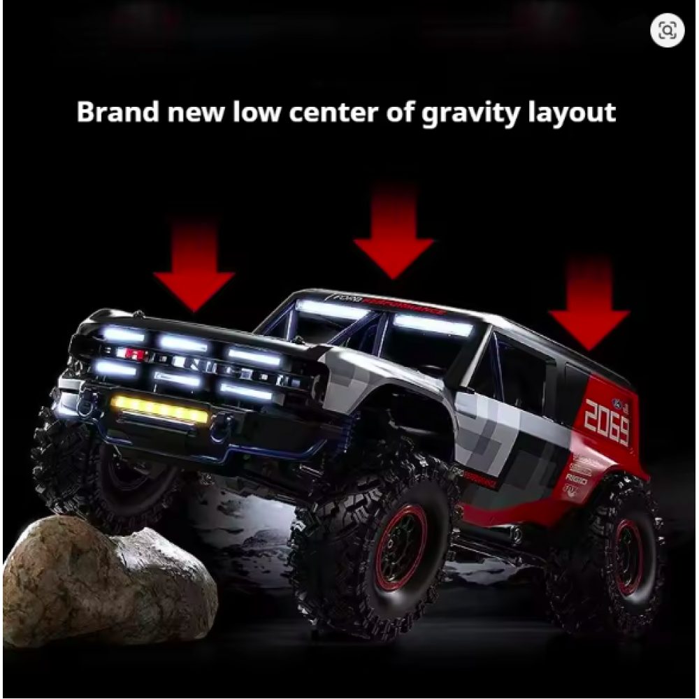 MJX Hyper Go H8P 1:8 Ford Bronco Baja — FOC Brushless RC Truck (In Stock, RTR) — 2-speed hi-lo gearbox with reverse