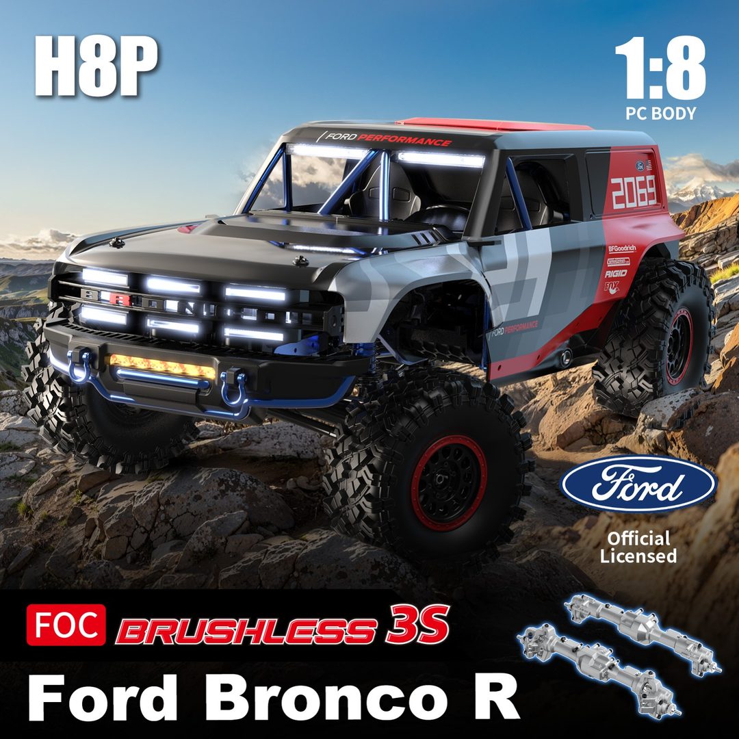 MJX Hyper Go H8P (DC) 1:8 Portal-Axle FOC Brushless RC Crawler — 60-Day Preorder (RTR)