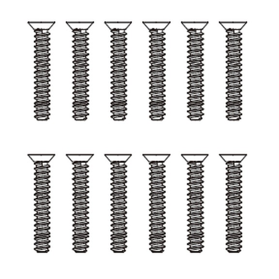 MJX 16212 / 16213 / 16218 Spare Part M26154 — Countersunk Head Flat Tail Screw (12PCS)