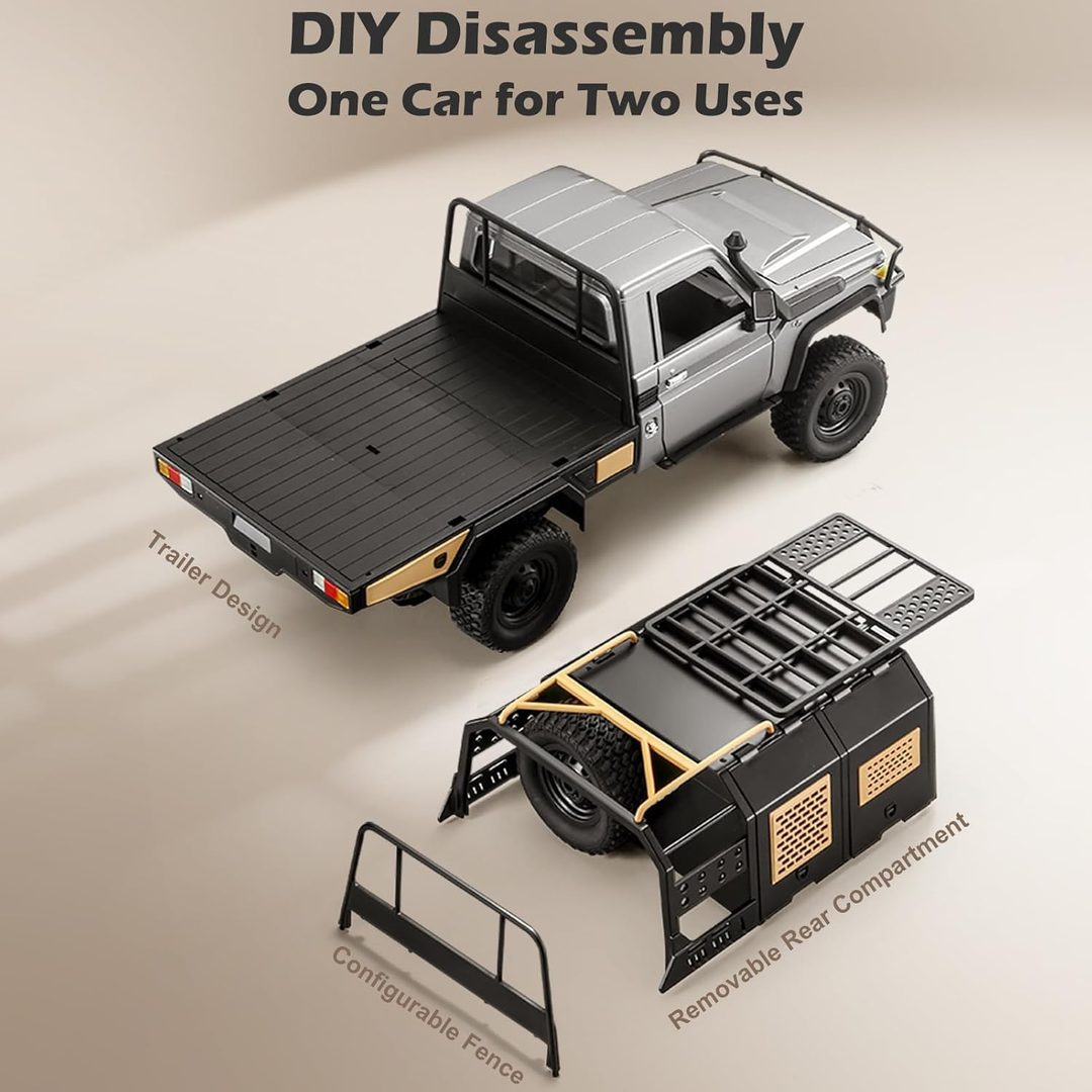 MN Model MN82S 1:12 Land Cruiser Pickup 4WD RC Rock Crawler (RTR) — Land Cruiser pickup body