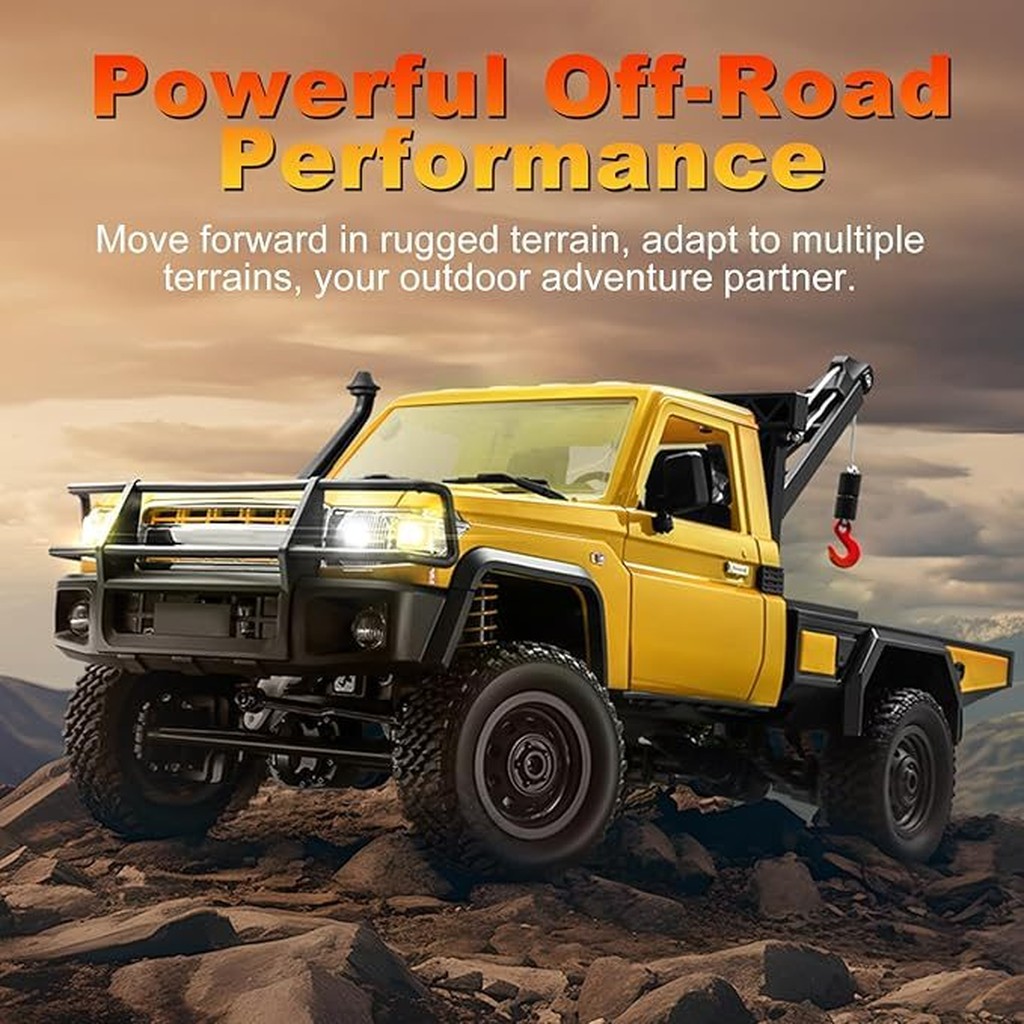 MN Model MN82T 1:12 LC79 4WD RC Crawler with Working Crane (RTR) — Working crane + one-key hook