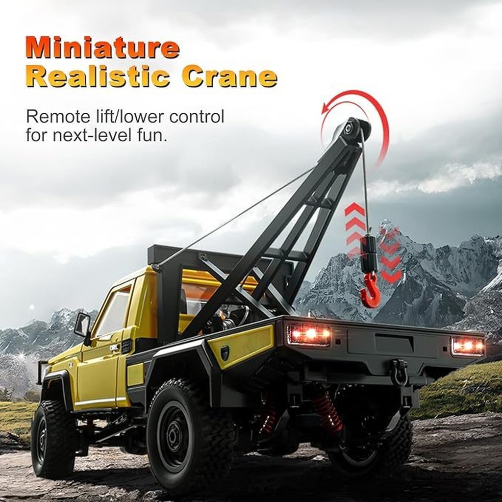 MN Model MN82T 1:12 LC79 4WD RC Crawler with Working Crane (RTR) — 280 motor
