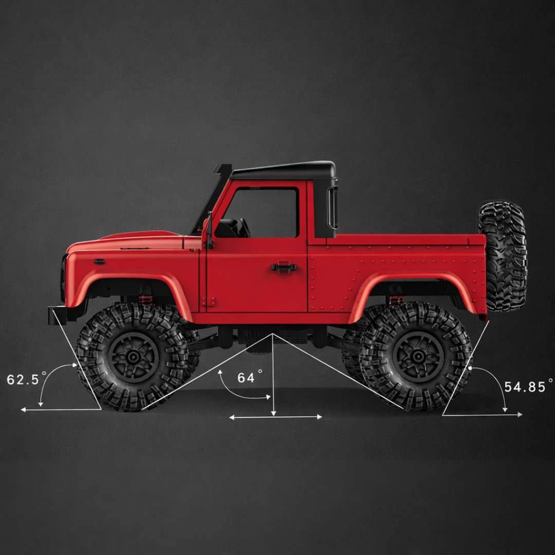 MN Model MN91 1:12 Defender Pickup 4WD RC Rock Crawler (RTR) — Defender pickup style body