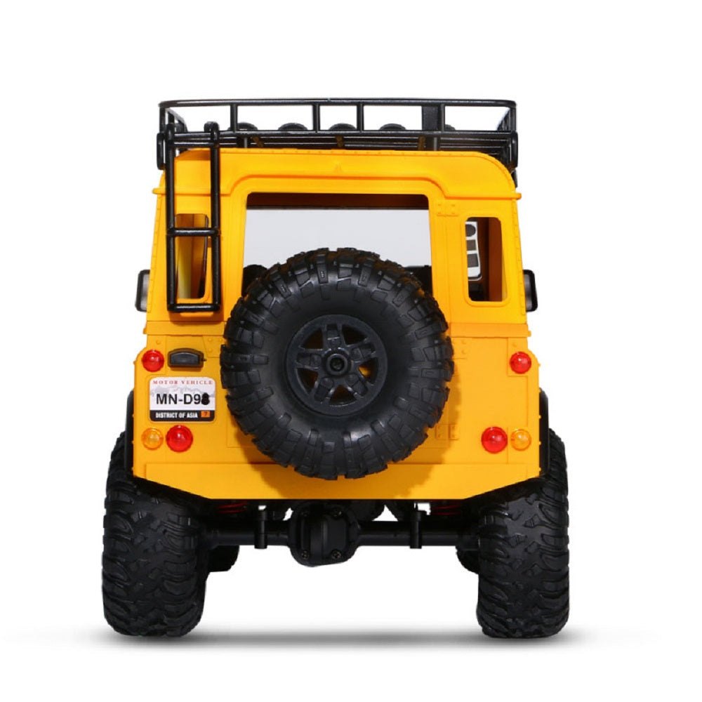 MN Model MN98 1:12 Defender 4WD RC Rock Crawler with Roof Lights (RTR) — Roof rack with light bar