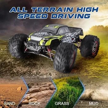 HOSHI N516 1:10 4WD RC Monster Truck — 46+ km/h, Dual Motor, IPX6 (RTR) — Dual-motor drive