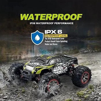 HOSHI N516 1:10 4WD RC Monster Truck — 46+ km/h, Dual Motor, IPX6 (RTR) — 60A ESC