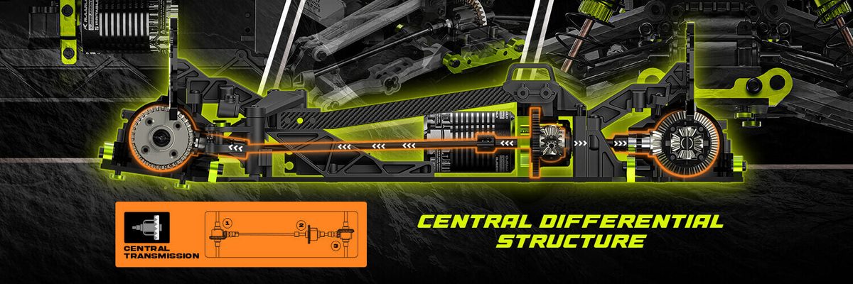 Rlaarlo Omni Terminator RZ001B-C 1:10 Carbon-Fibre 4WD Brushless RC Monster Truck (RTR) — product photo 12