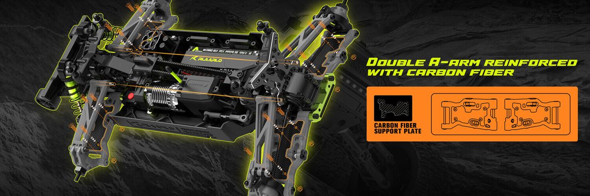 Rlaarlo Omni Terminator RZ001B-C 1:10 Carbon-Fibre 4WD Brushless RC Monster Truck (RTR) — product photo 15