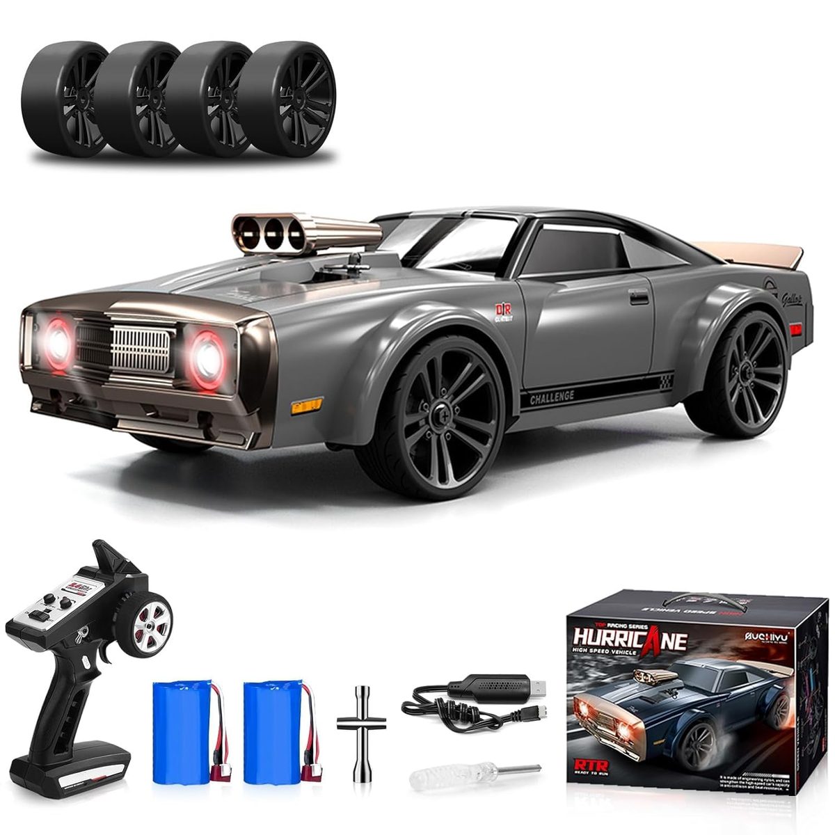 SCY 16303 Hurricane 1:16 4WD RC Muscle Car — 50 km/h