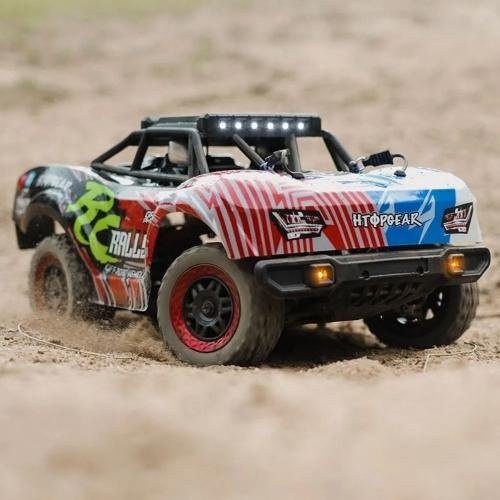SCY Rally 1:16 4WD Brushed RC Rally Truck — Metal Diff & Driveshaft, LED (RTR) — 1:16 scale rally truck, approx. 31 x 17.5 x 13.5 cm