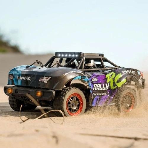 SCY Rally 1:16 4WD Brushed RC Rally Truck — Metal Diff & Driveshaft, LED (RTR) — Ball-bearing transmission
