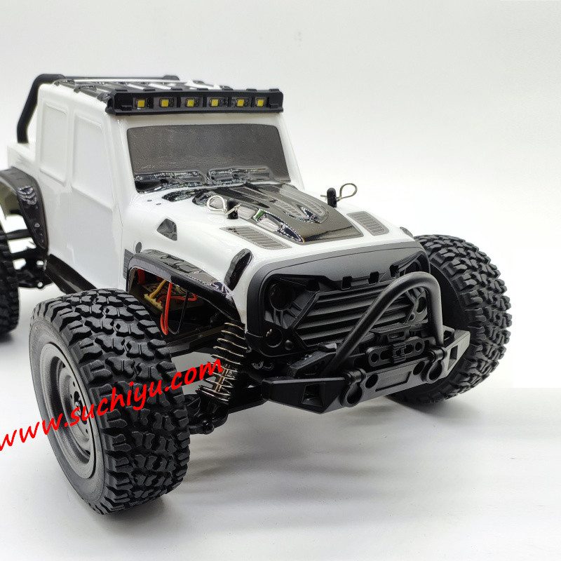 SCY 16103 Gantry 1:16 4WD RC Off-Road Truck — Jeep-Style Body, LED Lights (White, RTR) — 30A splash-proof 2-in-1 ESC + receiver (IPX4)
