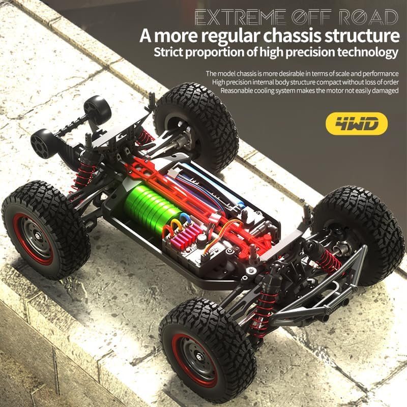 SCY 16106 PRO 1:16 4WD Brushless RC Desert Truck — 70 km/h, LED (RTR) — 2847 brushless motor, 4000KV — up to 70 km/h