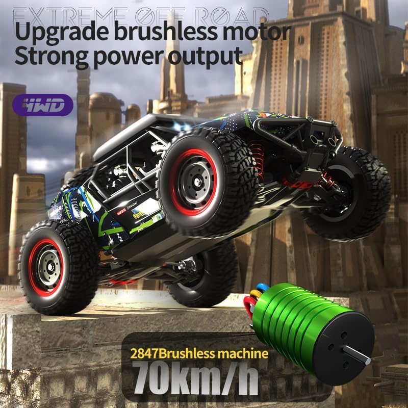 SCY 16106 PRO 1:16 4WD Brushless RC Desert Truck — 70 km/h, LED (RTR) — Full-proportional 2.4GHz radio