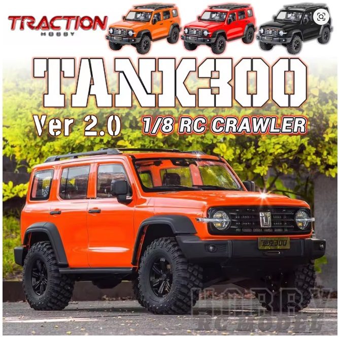 Traction Hobby KM Tank300 V2 1:8 4WD RC Rock Crawler — Metal Drivetrain (RTR)