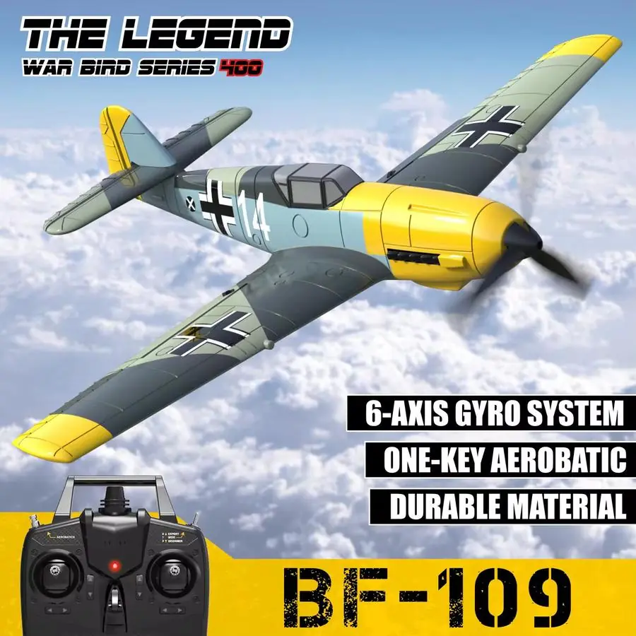 VolantexRC BF-109 Messerschmitt 400mm RC Warbird (RTF) — 400mm span