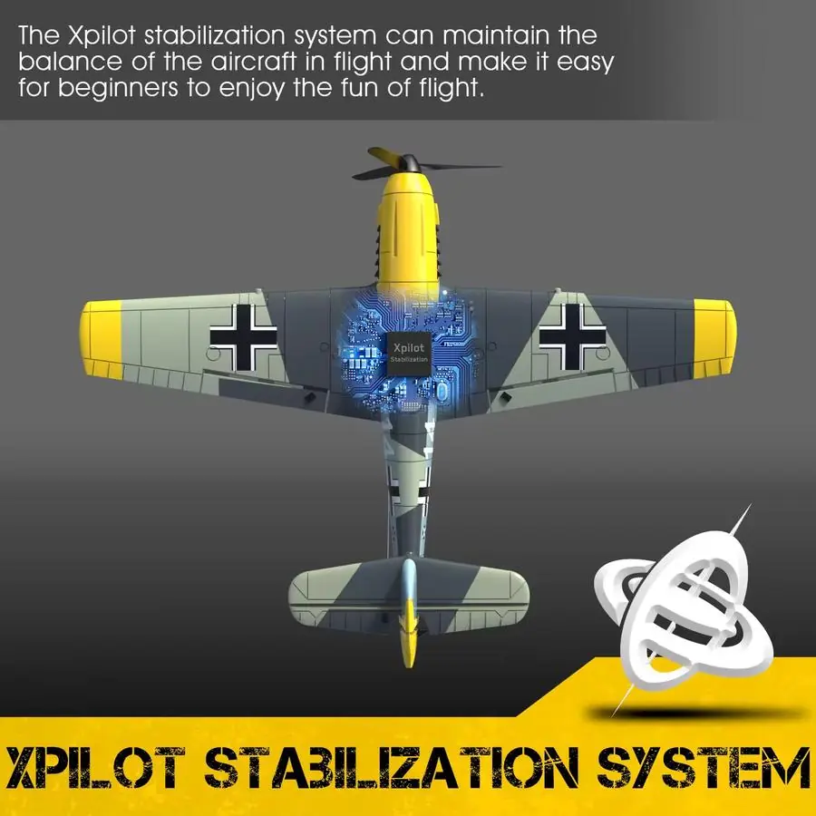 VolantexRC BF-109 Messerschmitt 400mm RC Warbird (RTF) — 4-CH