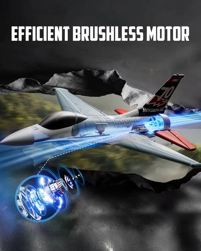 VolantexRC F-16 Fighting Falcon 64mm Brushless EDF RC Jet (RTF) — Brushless EDF
