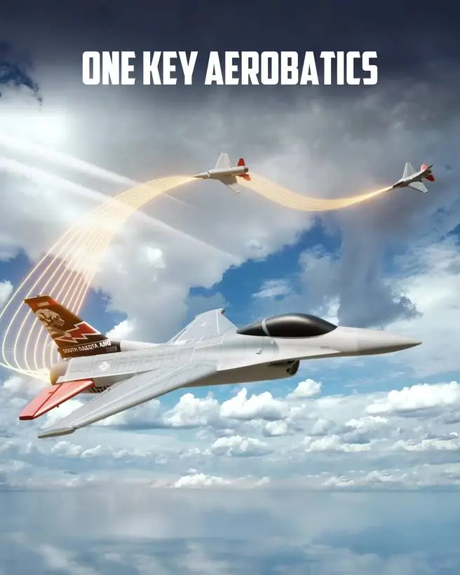 VolantexRC F-16 Fighting Falcon 64mm Brushless EDF RC Jet (RTF) — XPilot gyro