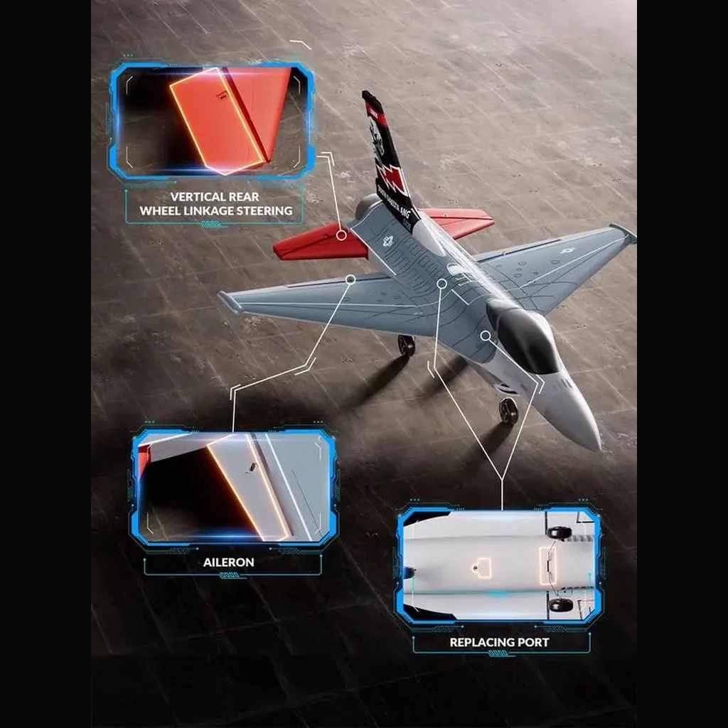 VolantexRC F-16 Fighting Falcon 64mm Brushless EDF RC Jet (RTF) — South Dakota ANG