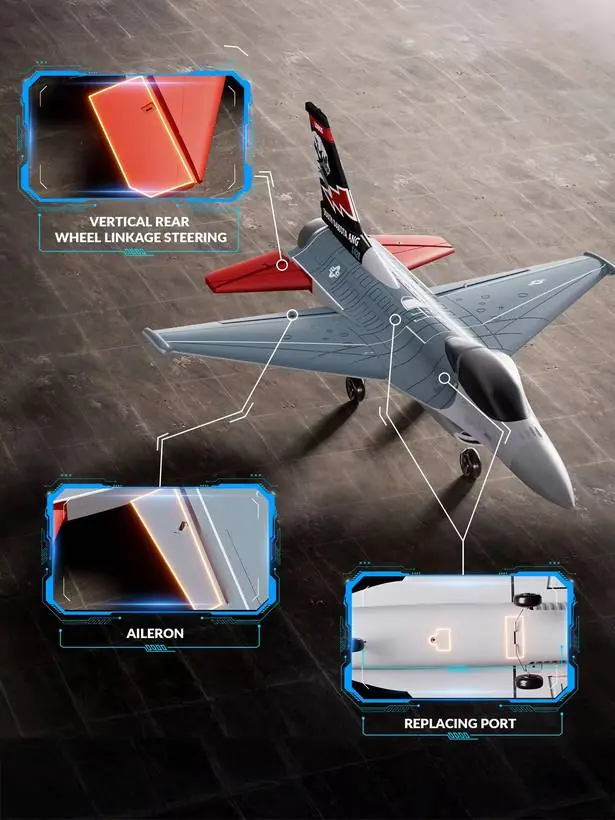 VolantexRC F-16 Fighting Falcon 64mm Brushless EDF RC Jet (RTF) — South Dakota ANG