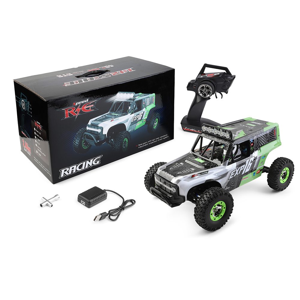 WLtoys 124006 EXP16 1:12 4WD RC Desert Truck — 40 km/h, Metal Diffs (RTR) — Four oil-filled shock absorbers