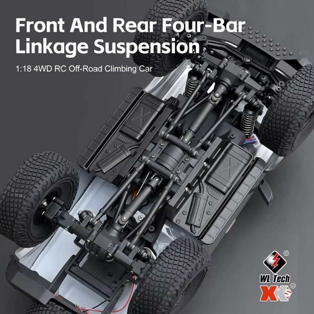 WLtoys 184023 1:18 Ford Bronco 4WD RC Rock Crawler — 2-Speed, Portal Axles (RTR) — 2-speed gearbox