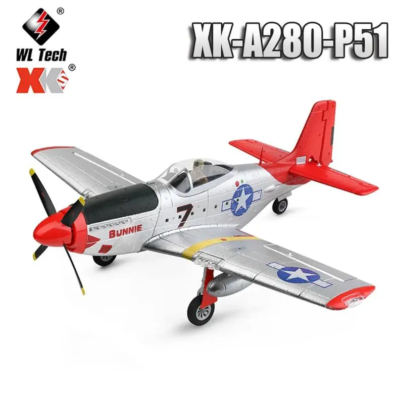 WLtoys XK A280 P-51 Mustang 3-CH RC Warbird (RTF) — Warbird