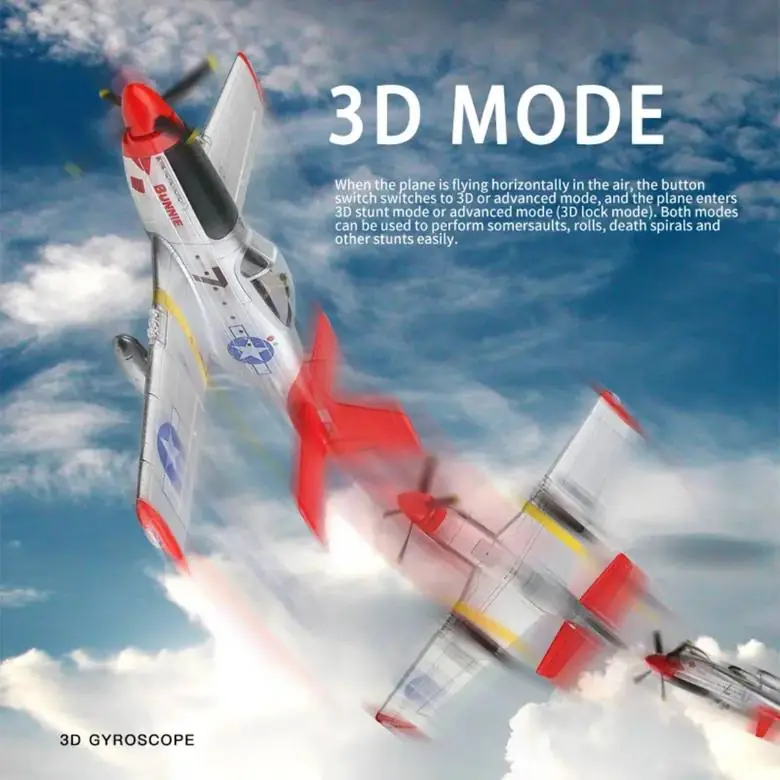 WLtoys XK A280 P-51 Mustang 3-CH RC Warbird (RTF) — 3-CH