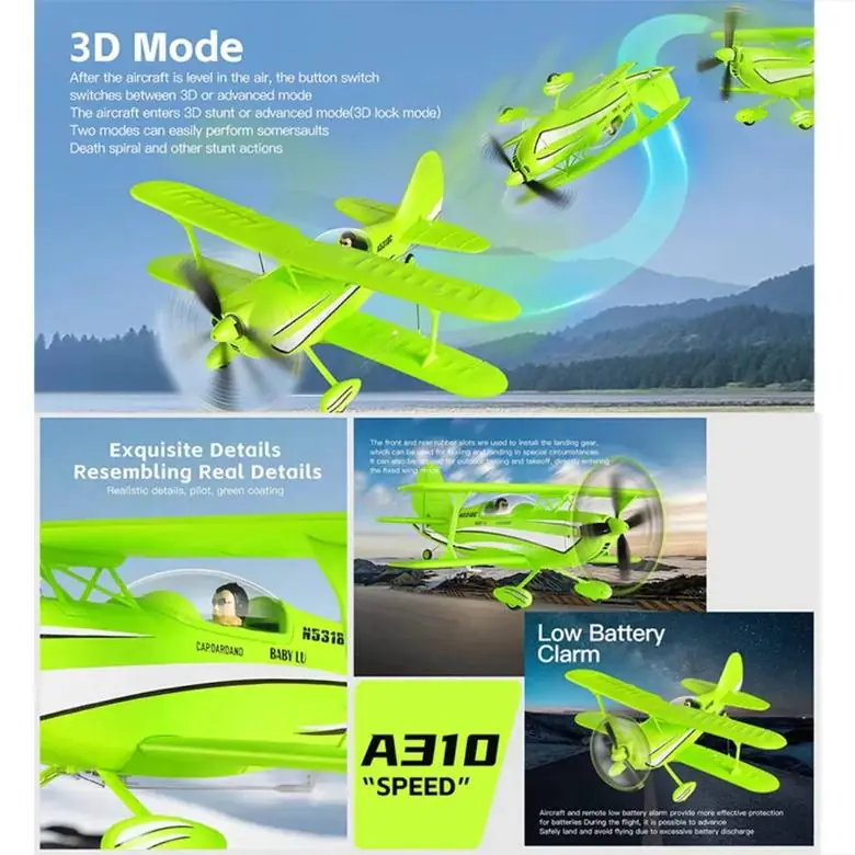 WLtoys XK A310 Christen Eagle II 4-CH Brushless RC Biplane (RTF) — Brushless