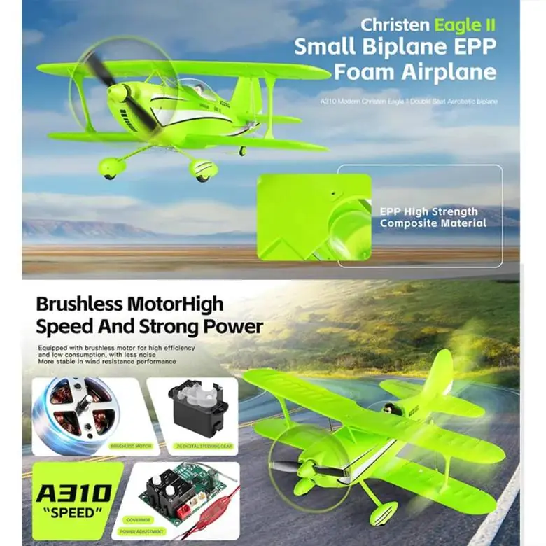 WLtoys XK A310 Christen Eagle II 4-CH Brushless RC Biplane (RTF) — 4-CH