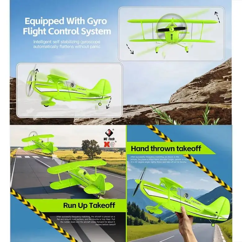 WLtoys XK A310 Christen Eagle II 4-CH Brushless RC Biplane (RTF) — product photo 6