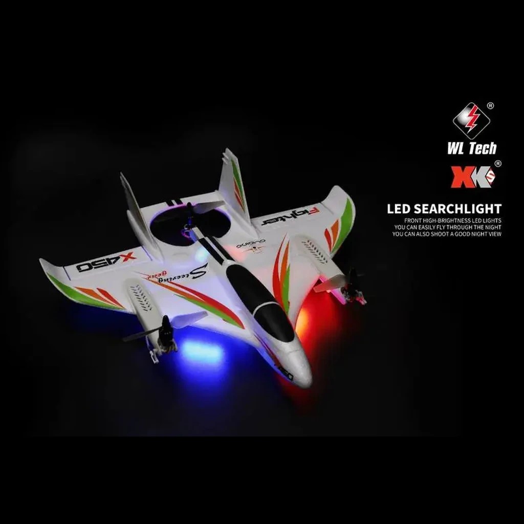 WLtoys XK X450 6-CH VTOL Fixed-Wing RC Fighter Jet (RTF) — product photo 7