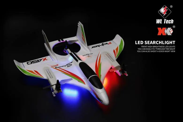 WLtoys XK X450 6-CH VTOL Fixed-Wing RC Fighter Jet (RTF) — product photo 7