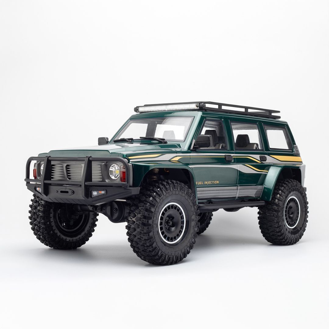YiKong YK4107 Pro 1:10 4WD Brushless RC Rock Crawler — Nissan Patrol Style (RTR) — Two-speed + diff lock + tank turn